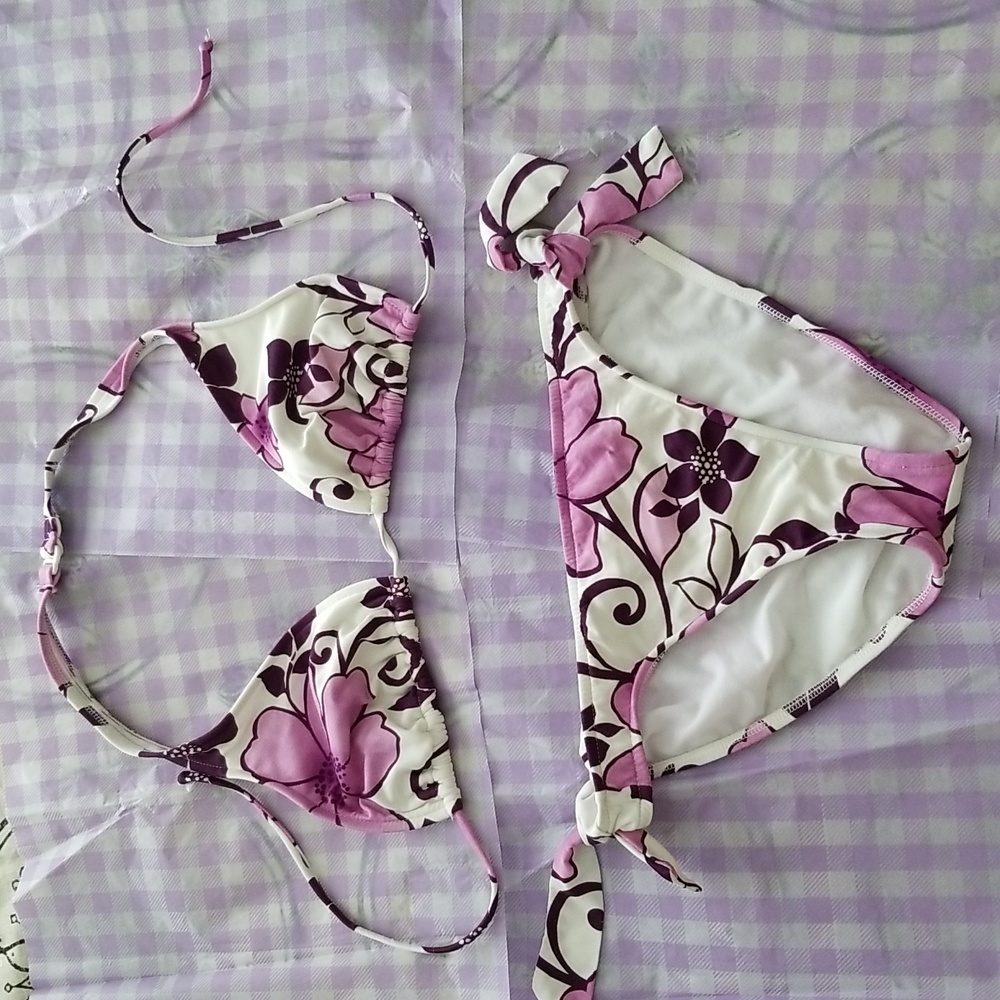 👙PURPLE &WHITE BIKINI 👙